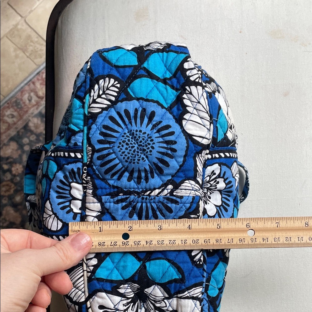 Vera Bradley Makeup Toiletries Travel Bag Blue Floral Hawaiian As Is - Picture 10 of 12